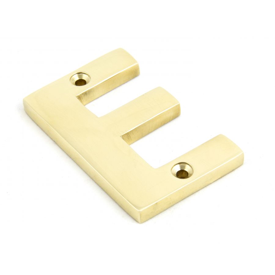 Polished Brass Letter E